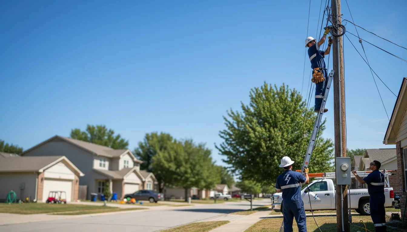 Residential electrician providing installation services in Garland, KS